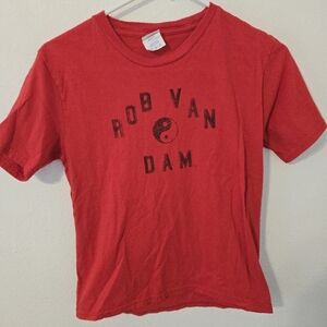 WWE Rob Van Dam Yin Yang Fight T Shirt Size Youth Medium Red WWF ECW